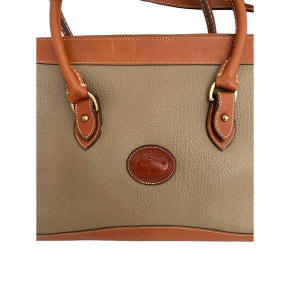 Vintage Dooney & Bourke All Weather Leather Handbag Pebbled Saddle Tan USA - Picture 10 of 17
